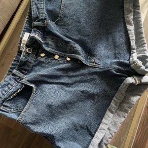 High waisted blue Jean shorts, Size US 14